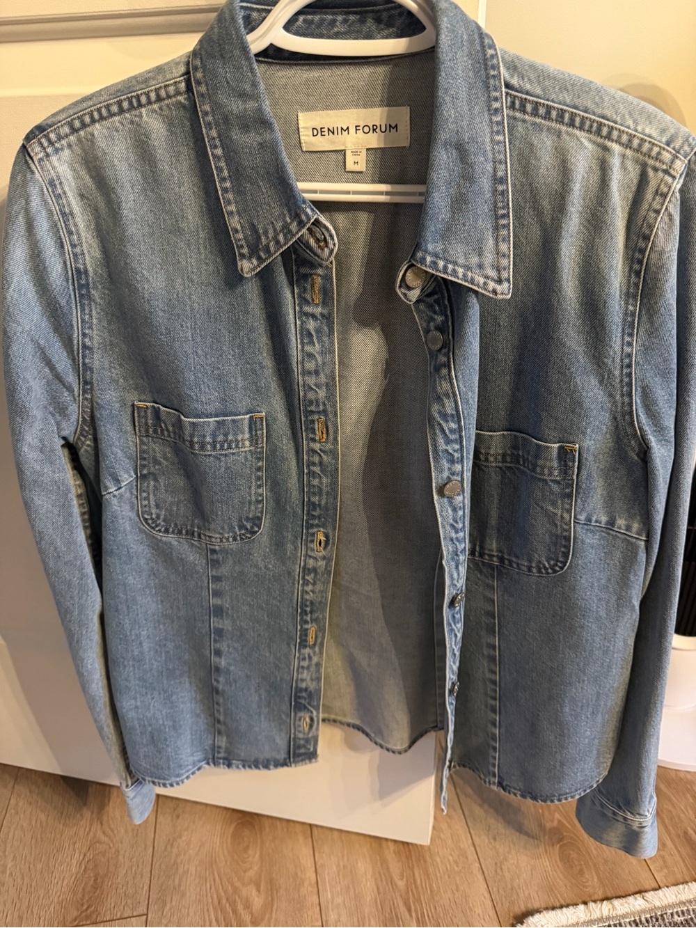 Aritzia Denim Forum Light Wash Denim shirt